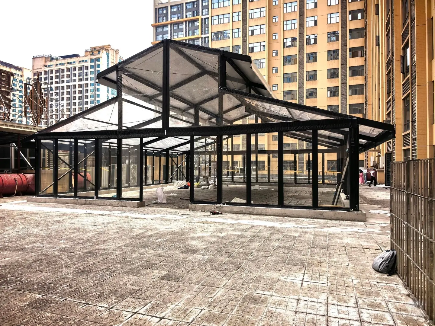 15m × 20m Glass Atrium Tent