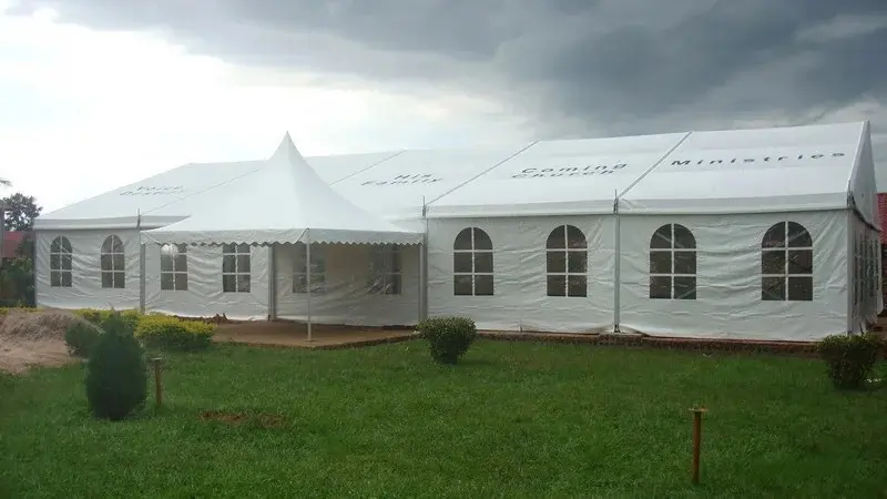 15m x 25m White PVC Event Tent